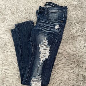 Blue rip jeans